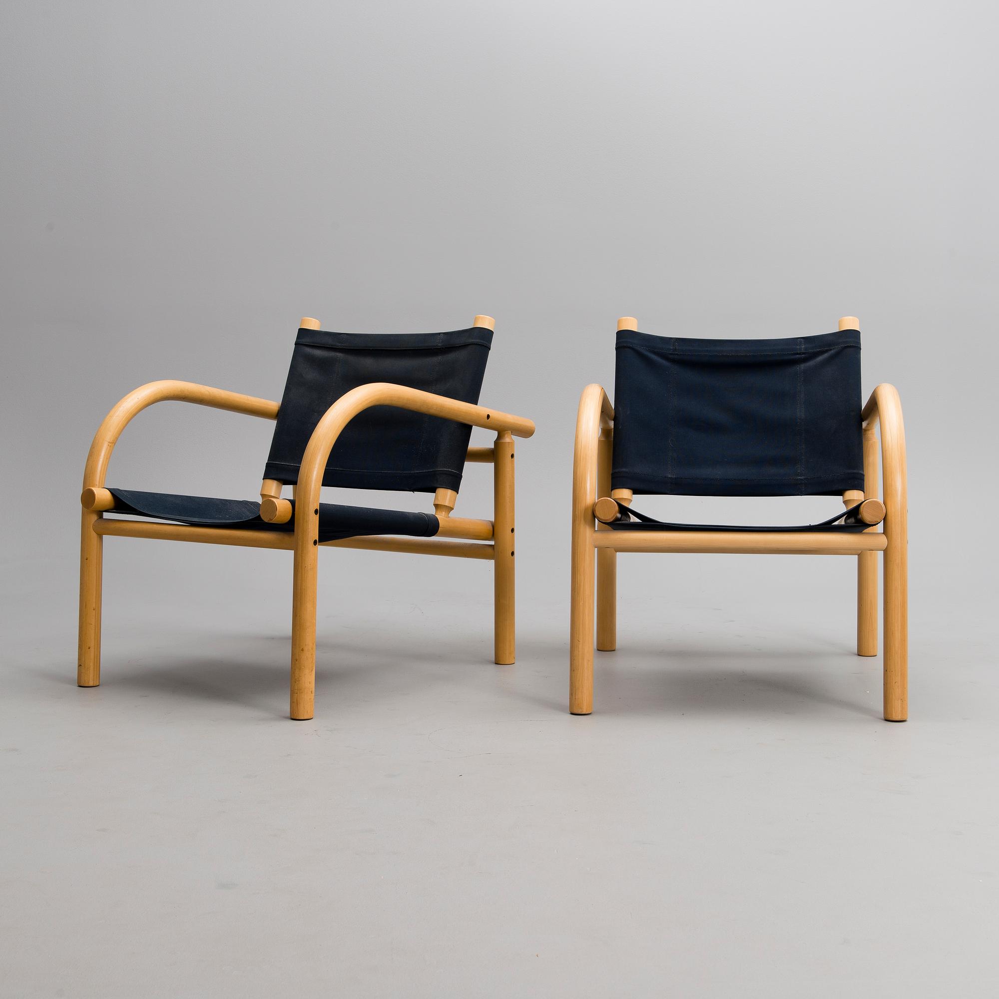 BEN AF SCHULTEN, NOJATUOLEJA, 2 kpl, malli 411, Artek. Suunniteltu 1974.