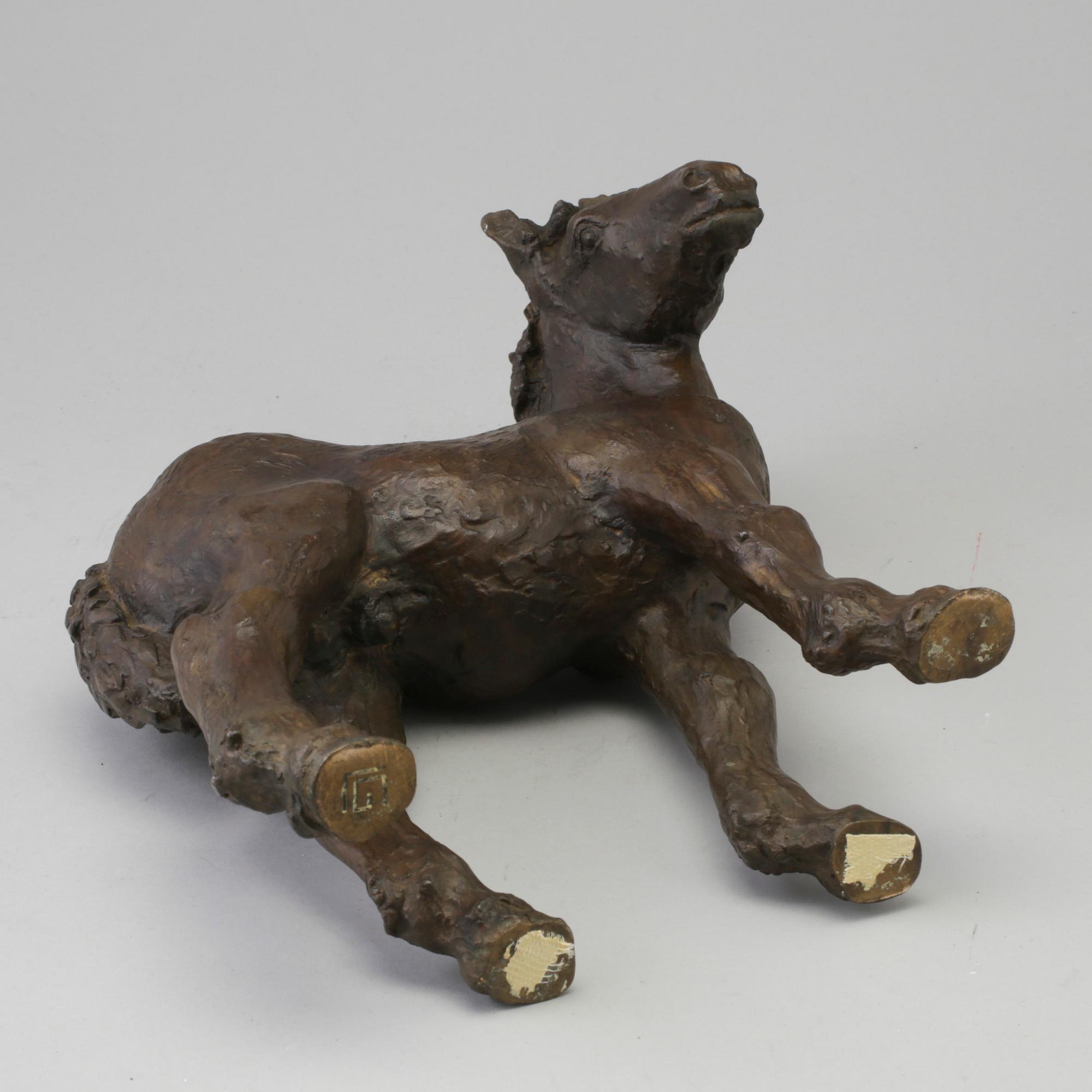 GUDRUN LAUESEN, skulptur, brons, signerad LG, Danmark, 1900-talets mitt.