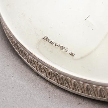 LJUSSTAKAR, ett par, silver, K & E.C, Göteborg, 1957.