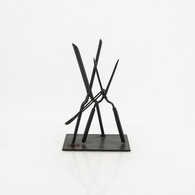 Sven Carlsson,  metal sculpture signed and dated 72.
