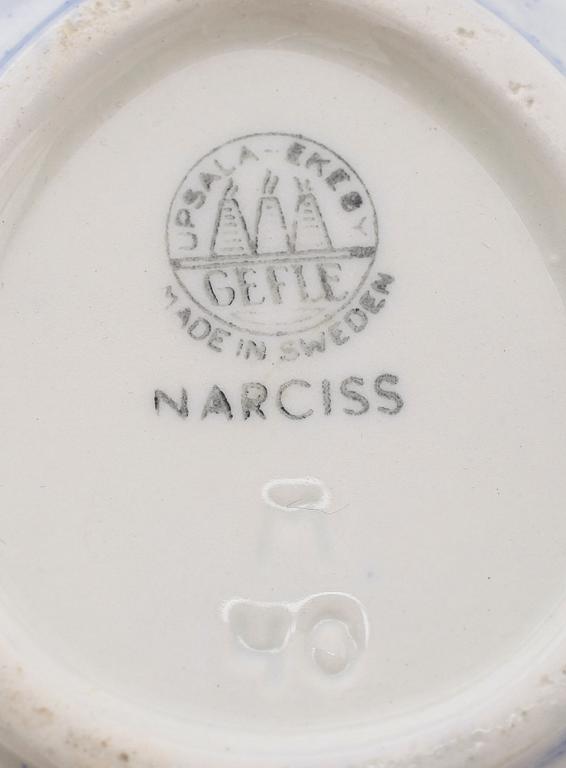 VAS, porslin, "Narciss", Lillemor Mannerheim, Upsala-Ekeby, Gefle, 1900-talets mitt.