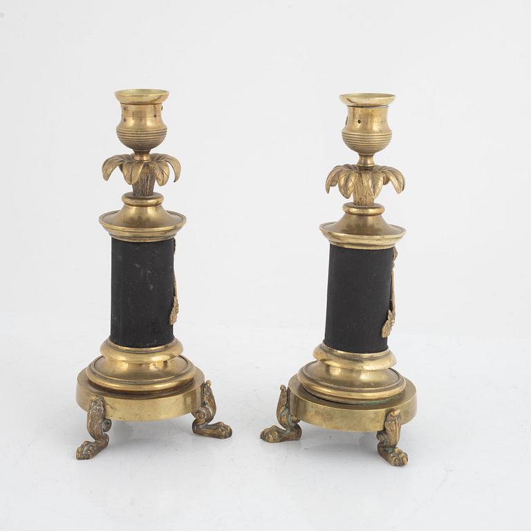 Candlesticks, a pair, 19th century.