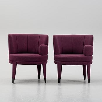 A pair of armchairs, 21st Century.