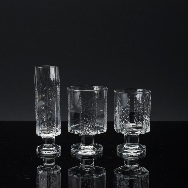 GLASSERVIS, glas 57 delar, "Kalinka", Iittala.