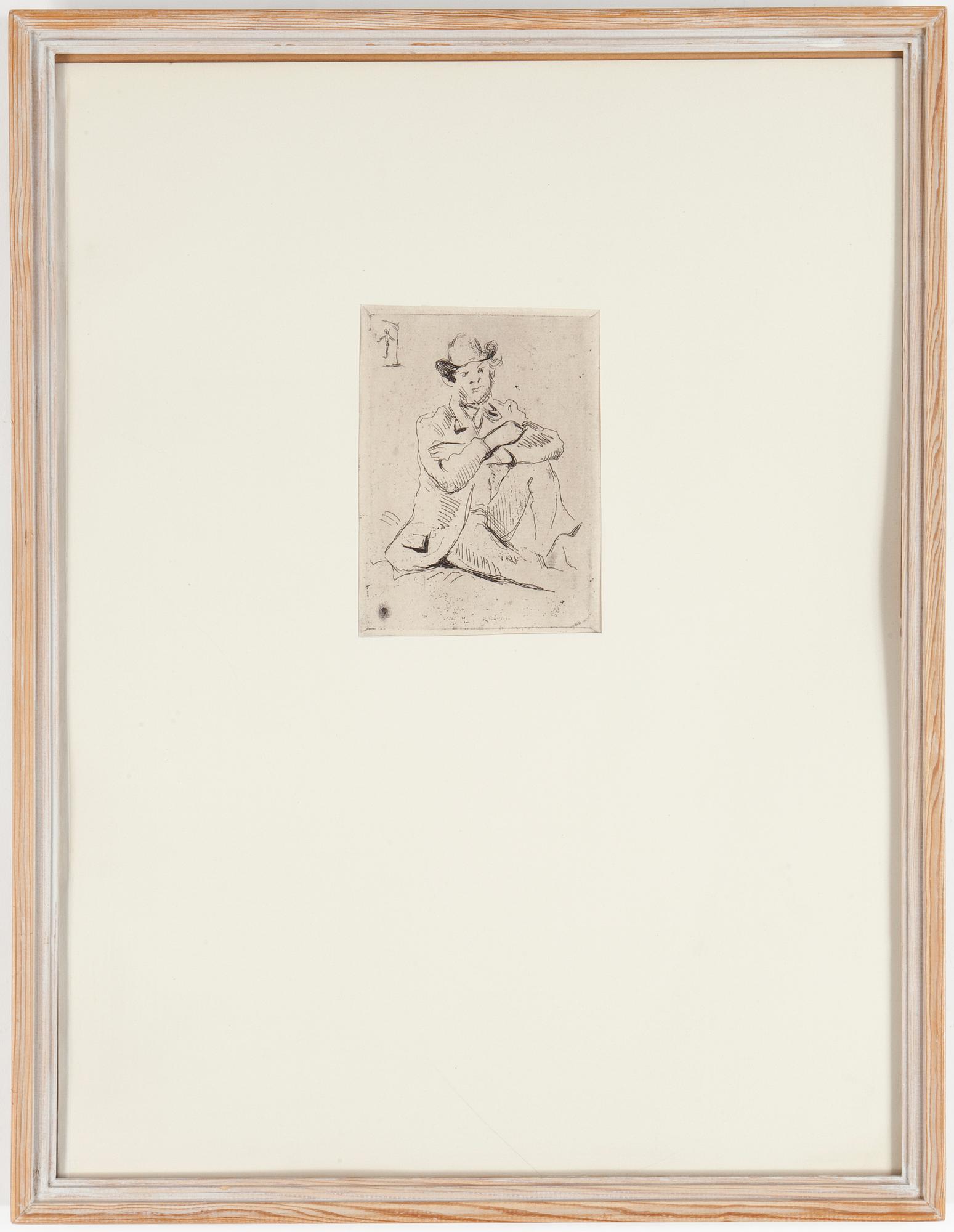 PAUL CÉZANNE, etsning, utförd 1873, état unique, postumt  avdrag.