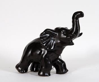 FIGURIN, elefant, troligen Vicke Lindstrand, Upsala-Ekeby.