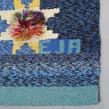 A flatweave by Eva Julia Alfredsson, signed EJA, late 20th/early 21th century, 344 x 161 cm.