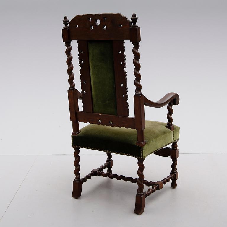 KARMSTOL, barockstil, 1900-talets första hälft.