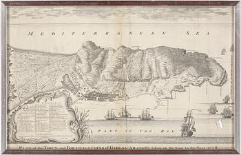 KARTA, kopparstick, James Basire, omkring 1700-talets mitt.