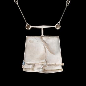 BJÖRN WECKSTRÖM, HALSSMYCKE O2X, sterling silver, Lapponia 1974.
