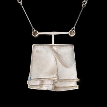 BJÖRN WECKSTRÖM, A PENDANT O2X, sterling silver, Lapponia 1974.