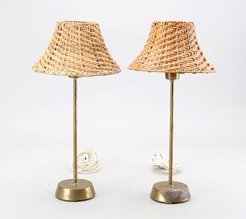 A pair of EWÅ table lamps later part of the 20th century.