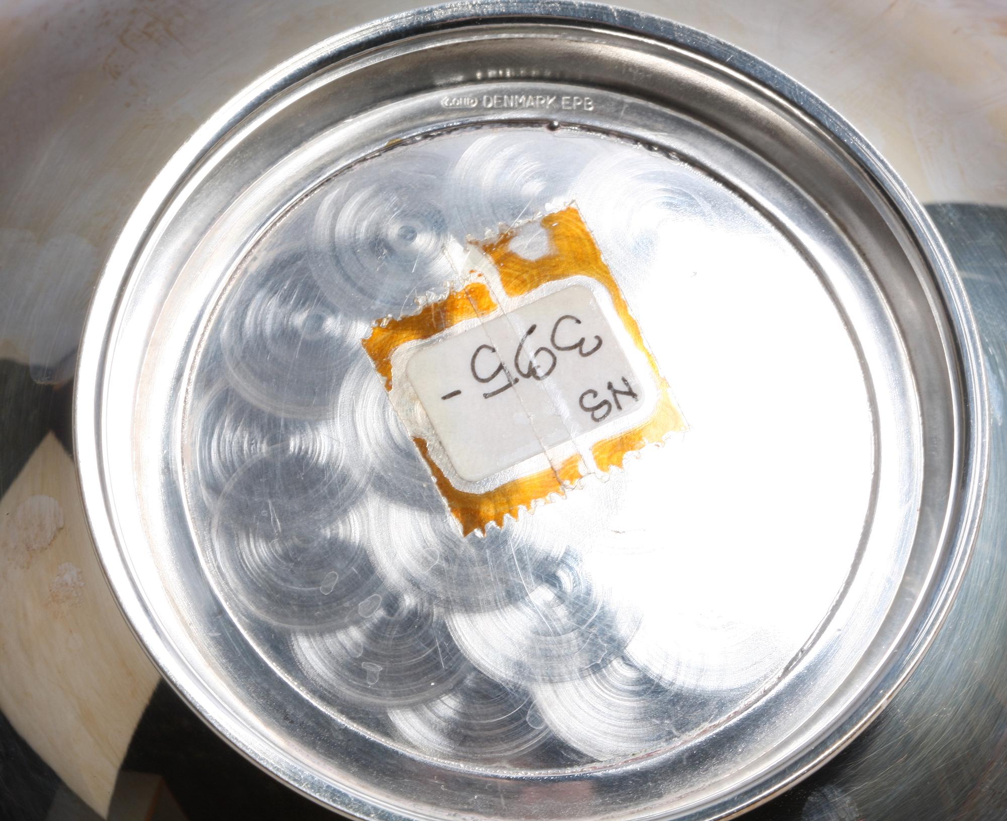 SKÅLAR, 3 st, nysilver. Danmark.