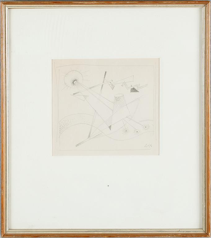 GÖSTA ADRIAN-NILSSON, blyertsteckning, monogramsignerad.