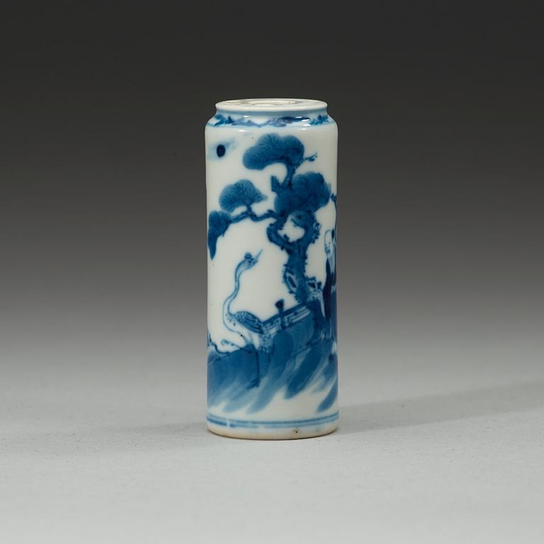 SNUSFLASKA, porslin. Qingdynastin 1800-tal.