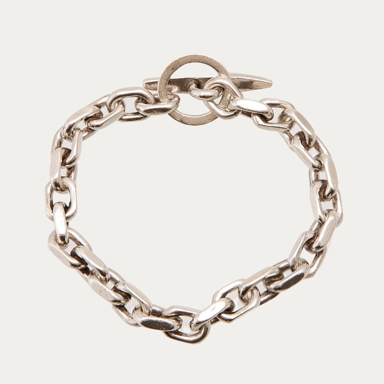 Silver curb link bracelet, Denmark, second half of the 20th century.