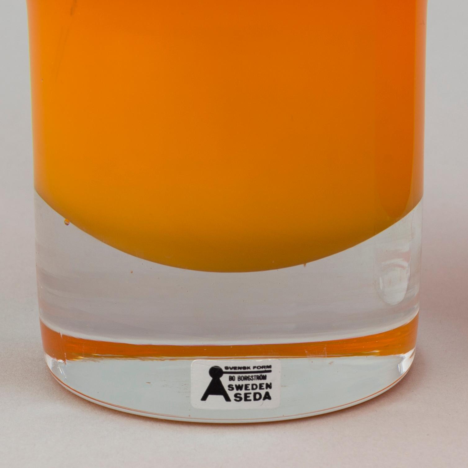 VASER, ett par, glas, Banboo, Bo Borgström, Aseda Glasbruk.