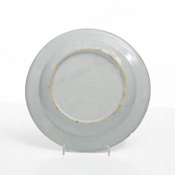 Tallrikar, ett par, porslin, Qingdynastin, Kangxi (1662-1722).