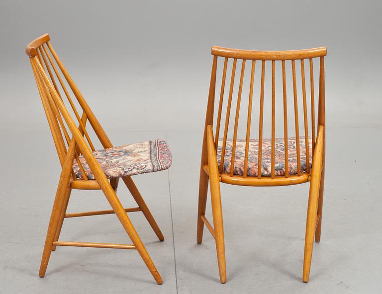 STOLAR, 4 st. "Flamingo" design Thea Leonard, Nässjö Stolfabrik, 1950-tal.