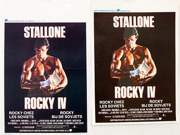 Film Posters, 2 pcs, Sylvester Stallone "Rocky bij de sovjets" (Rocky IV), 1985, Belgium.