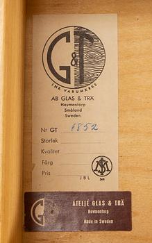 Hallmöbel, Glas & Trä, Hovmantorp, 1900-talets mitt, spegel, byrå.