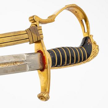 Sabel, svensk, m/1899 för officer, med balja.