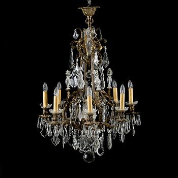 LJUSKRONA, Louis XV-stil, Frankrike, 1900-talets första hälft, höjd ca 100 cm.