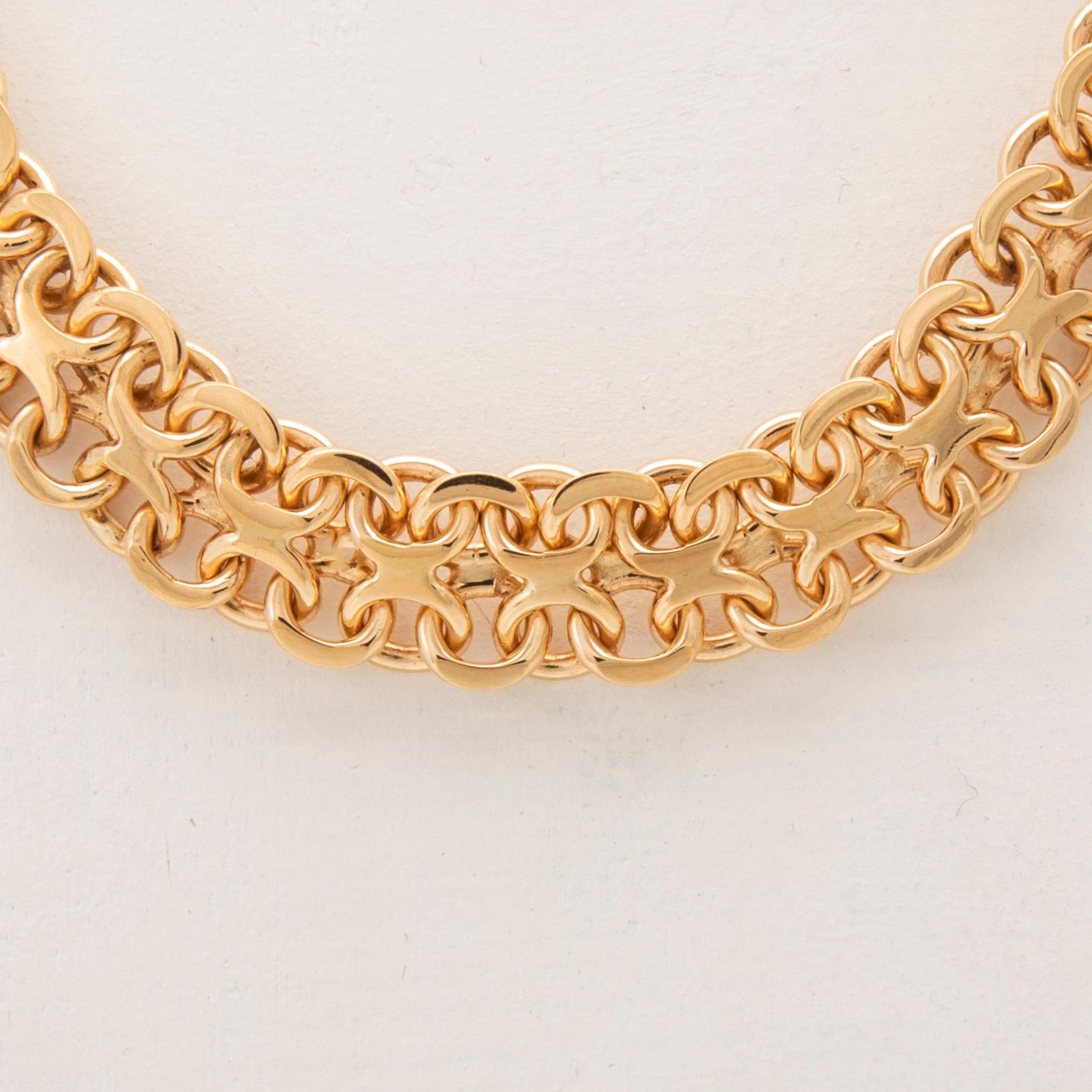 Halsband x-länk 18K guld.