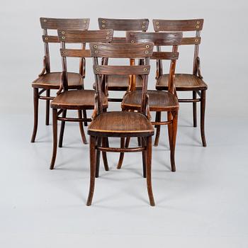 STOLAR, 6 st, Thonet, 1900-talets första kvartal.