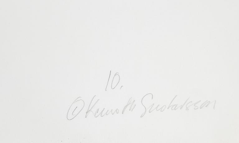 Kenneth Gustavsson, "Utan titel (fågel i boa)", 1985.