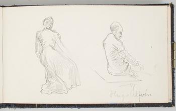 ROBERT THEGERSTRÖM, skissbok med 65 blad. Signerad och daterad 15/6 1894.