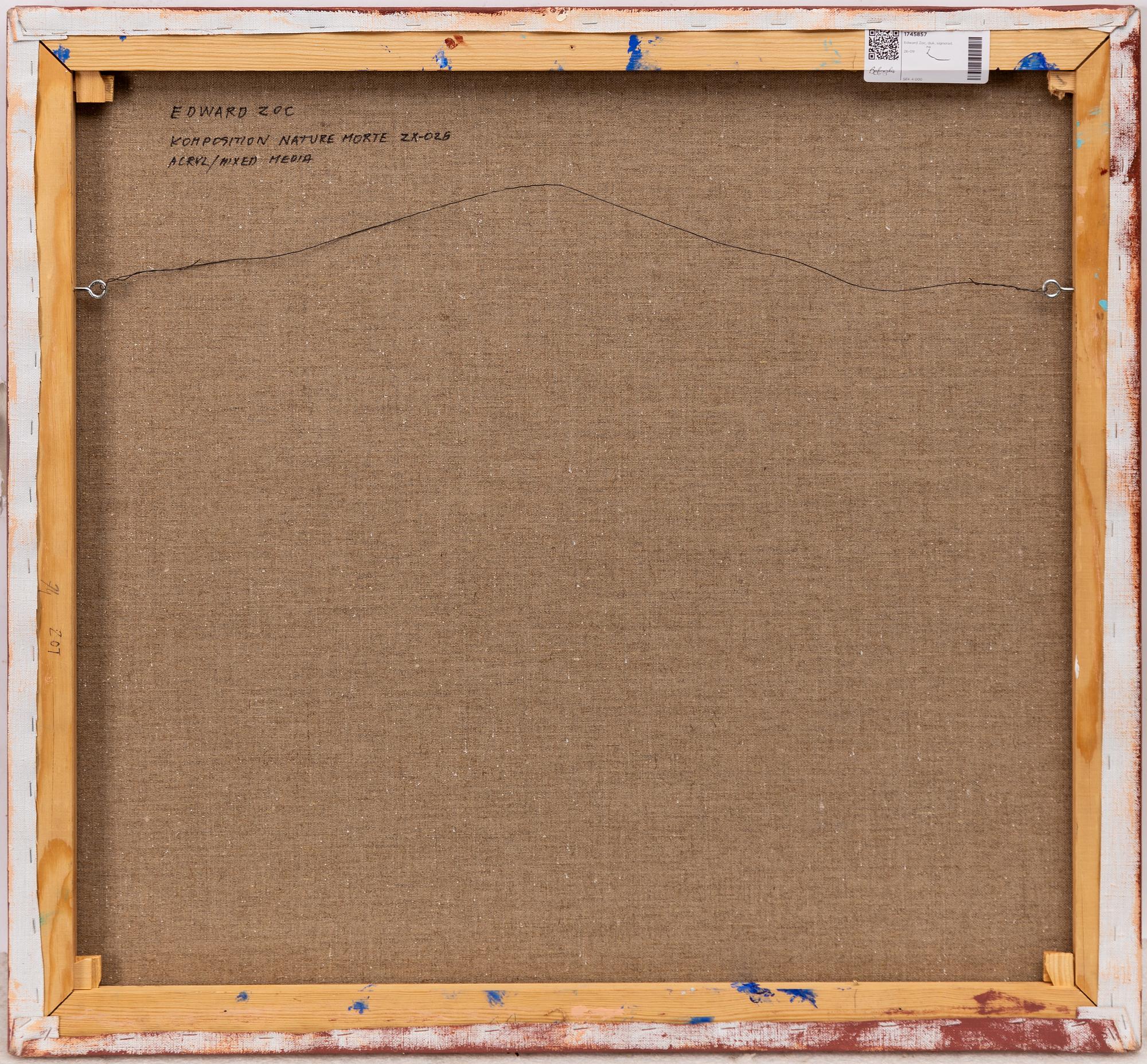 Edward Zoc, "Composition Nature Morte ZX-026".