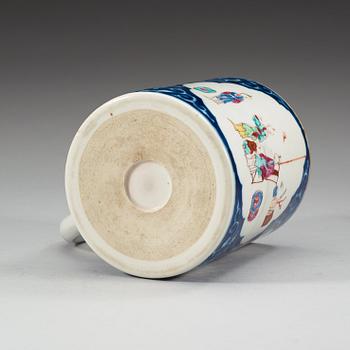 MUGG, kompaniporslin. Qing dynastin, Qianlong (1736-95).