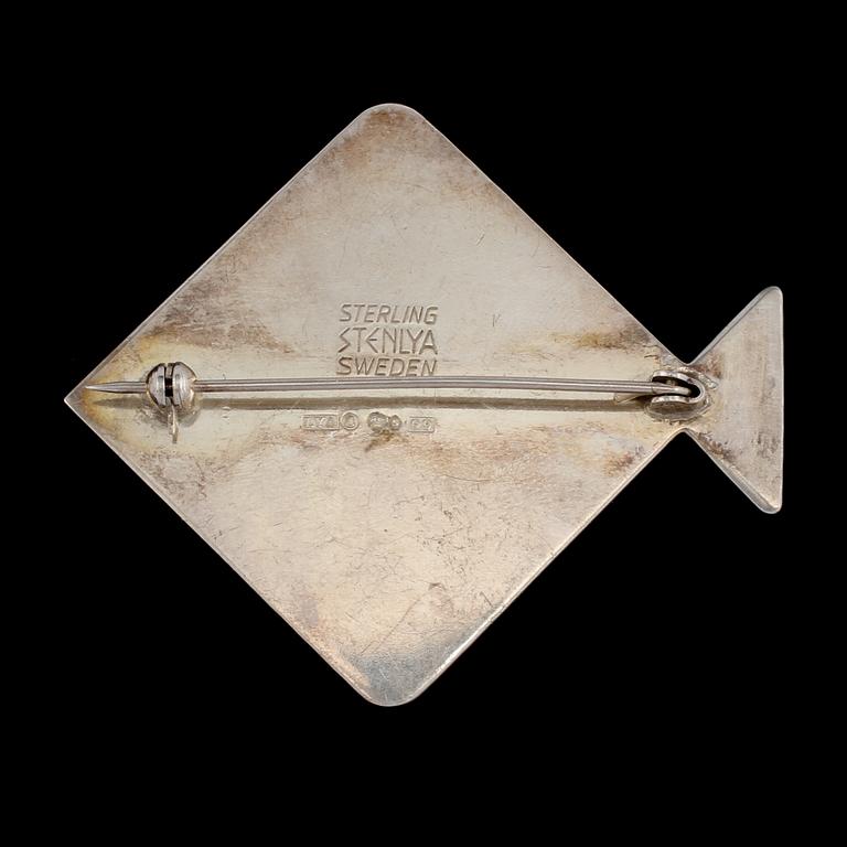 BROSCH, silver, Stenlya, Stockholm, 1966. Vikt 32 g.