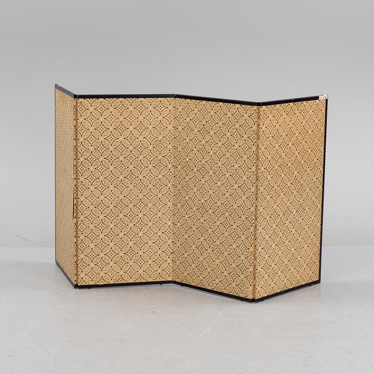 A Japanese four panel folding screen 'Byobu', first half of the 20th century.