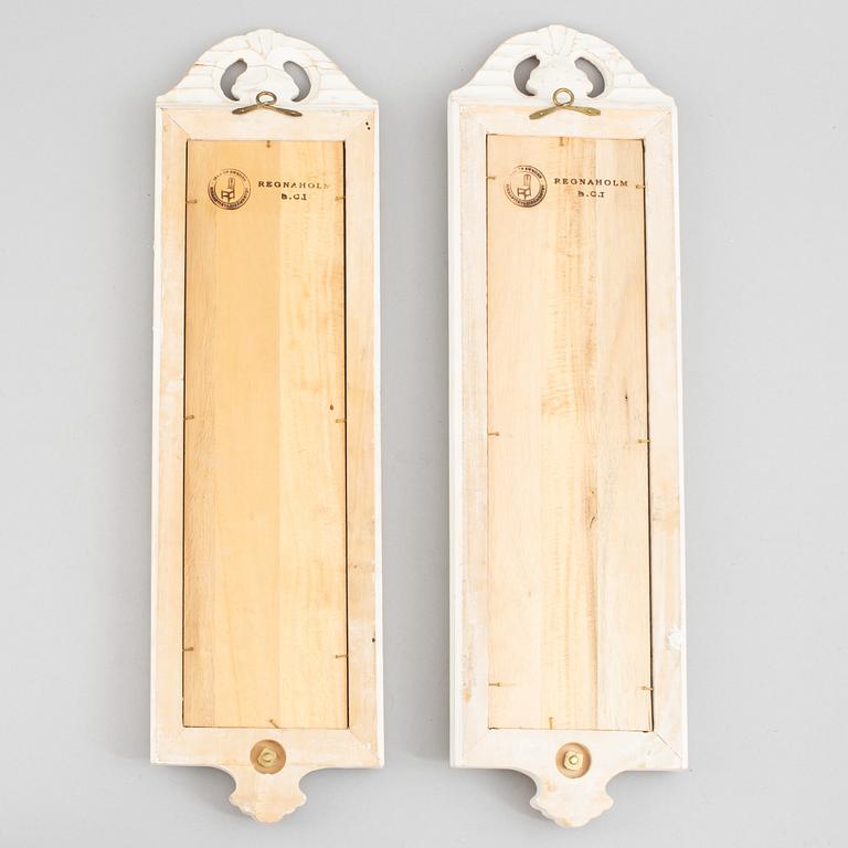 A pair of 'Regnaholm' mirror sconces, IKEA's 18th-century series, 1990s.