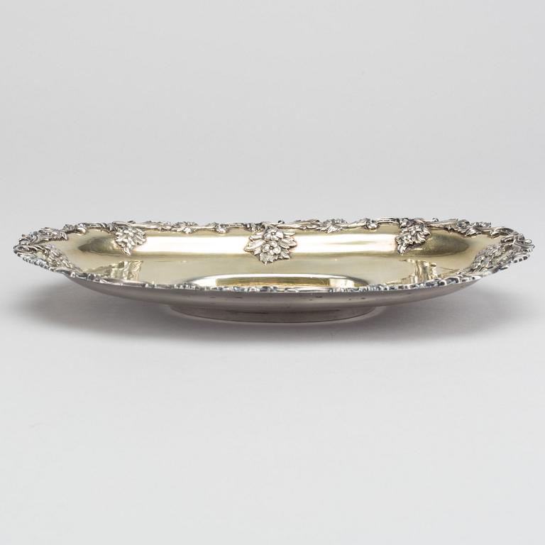 A Russian 19th century silver plate mark of Ivan Gubkin (probably) assayer AA Kovalsky Moscow 1846, weight ca 348 gr.