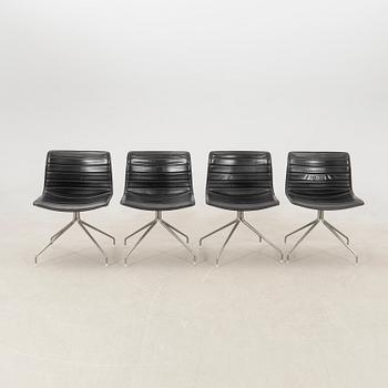 Lievore Altherr Molina, chairs 4 pcs "Catifa" for Arper, Italy late 20th century and table.