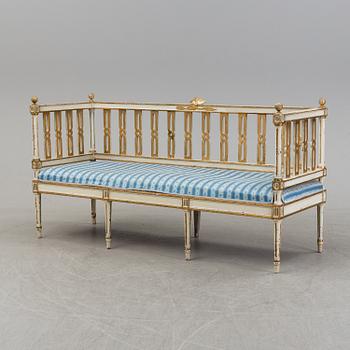 A late Gustavian sofa, early 19th century.