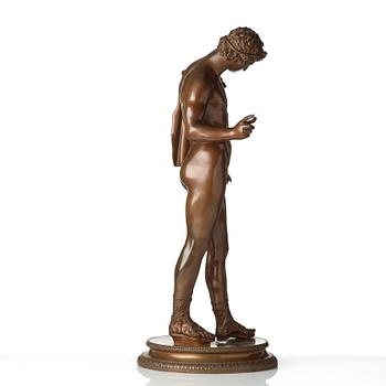 SABATINO DE ANGELIS, attributed to. Sculpture, bronze. Height 61.5 cm. Signed with a stamp Sabatino et fils.