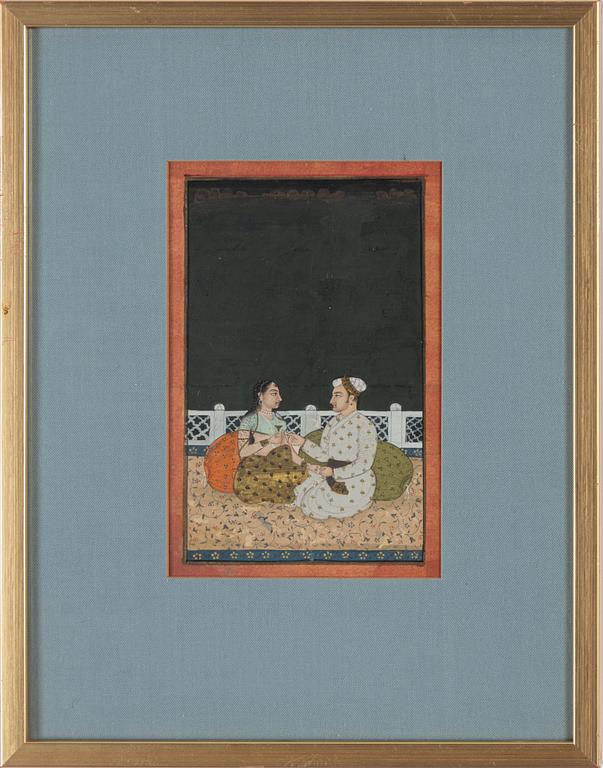 Illustration, gouache, Bikaner, Mogul Indien, tidigt 1800-tal.