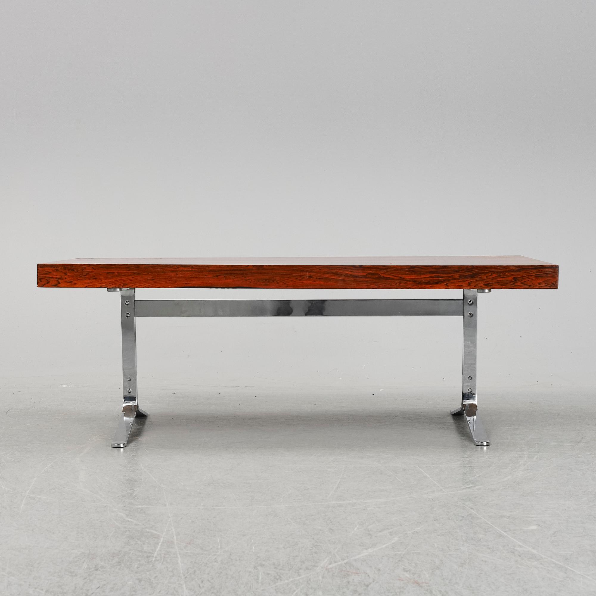 A 1960's rosewood coffee table.