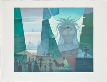 SVEN JONSON, mapp med 6 färglitografier, sign och numr 250/390.