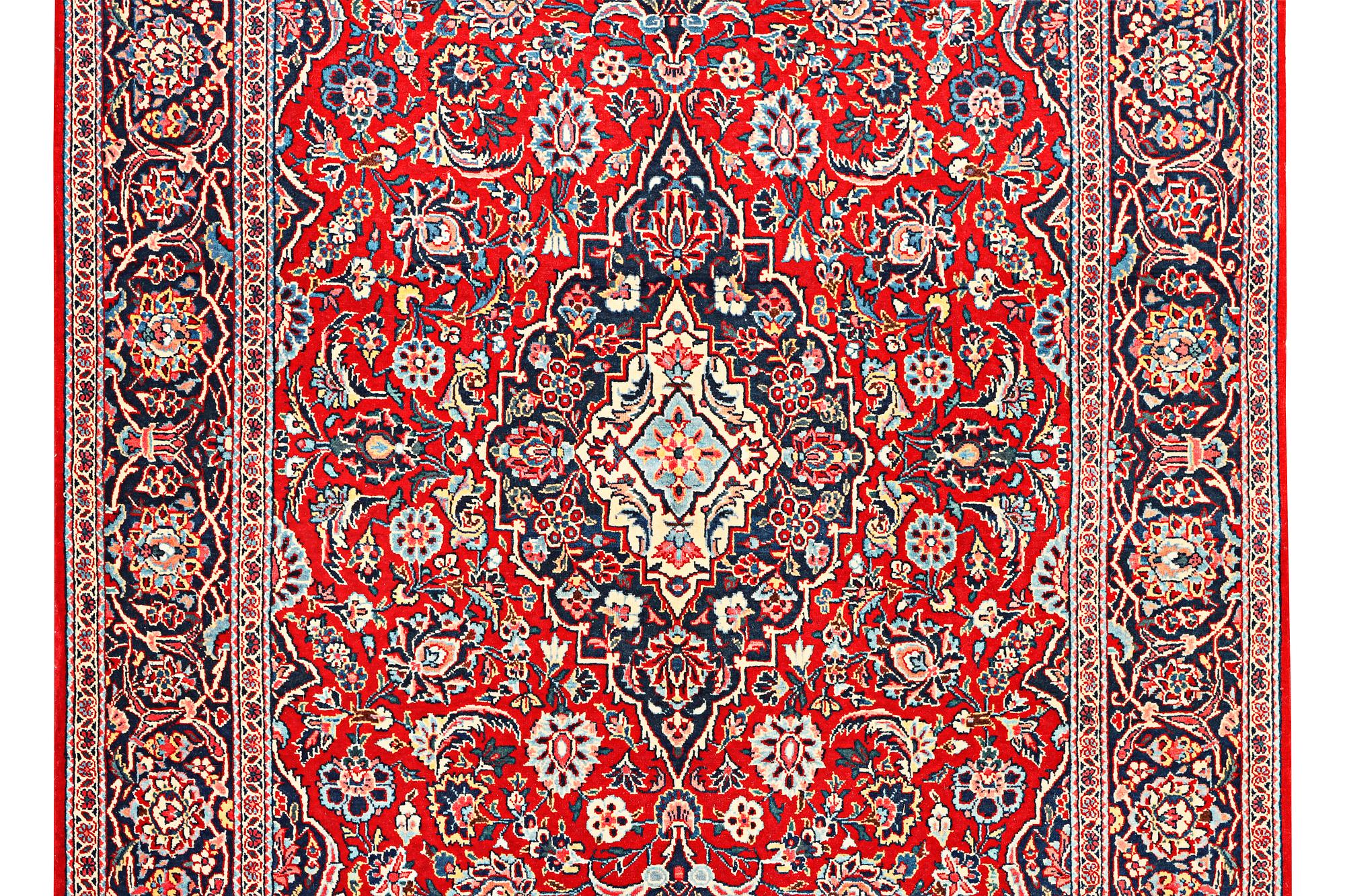 A KAshan rug, a. 214 x 139 cm.