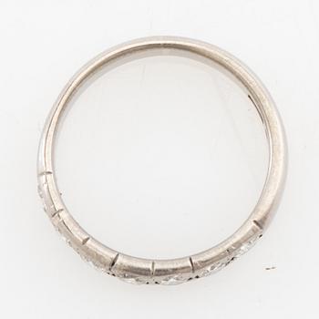 Ring Half alliance 18K white gold set with round brilliant-cut diamonds, Hellström & Åhrling Stockholm 1956.