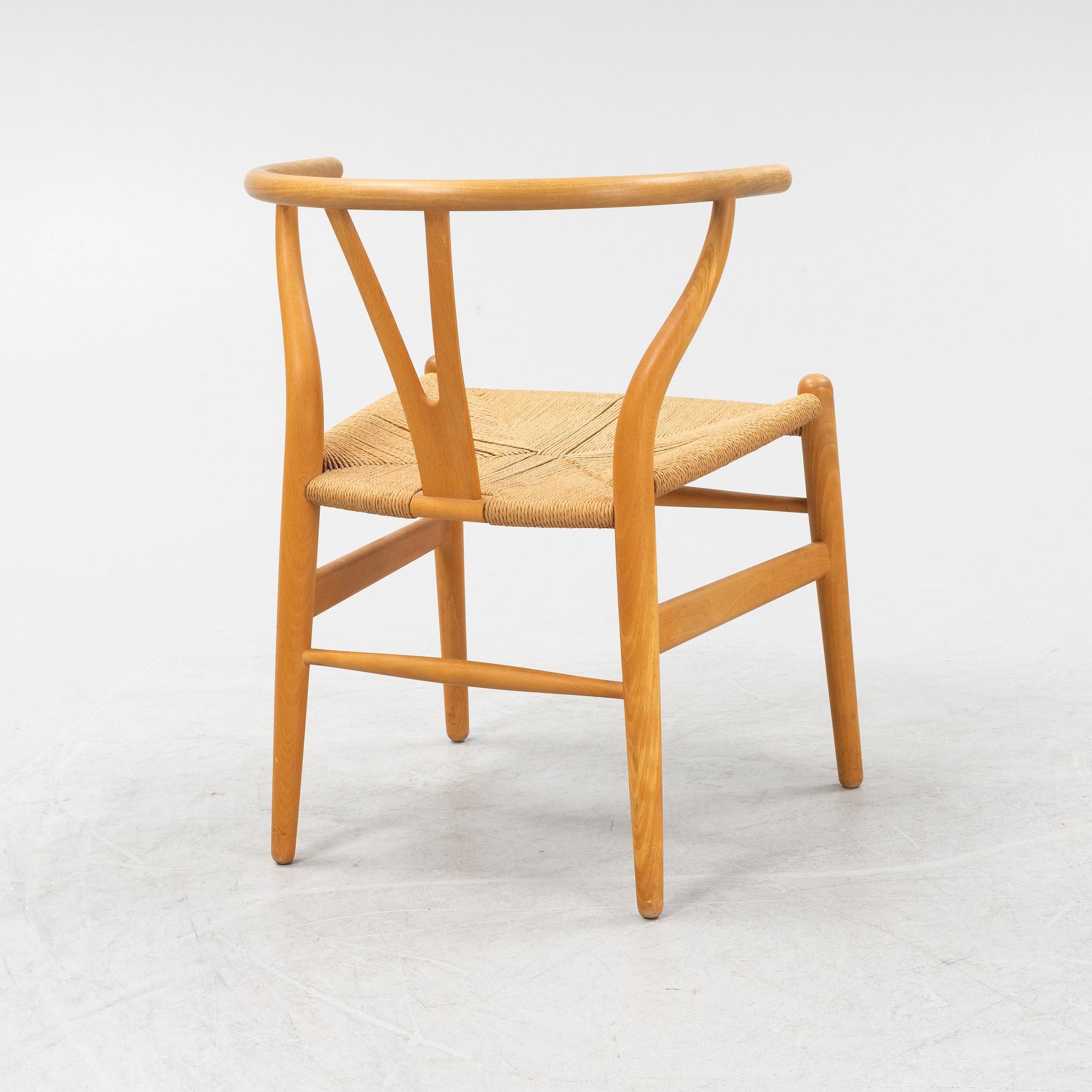 Hans J Wegner, a model 'CH 24' beech chair, Carl Hansen & Son, Odense, Denmark.