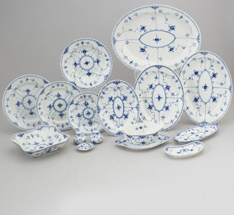 ROYAL COPENHAGEN, a 'Musselmalet' part dinner service, Denmark, second half of the 20th century (81 pieces).