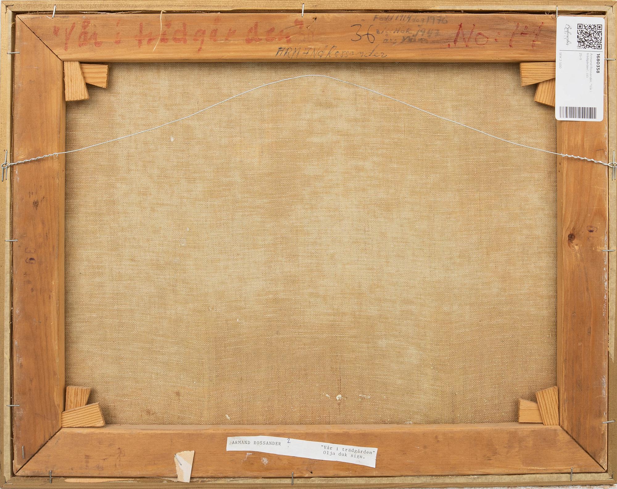 Armand Rossander, 'Vår i trädgården (Spring in the garden)'.