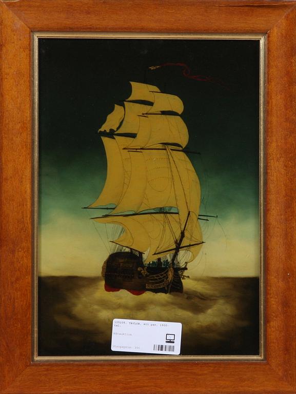 TAVLOR, ett par, tryck på glas, 1900-tal.