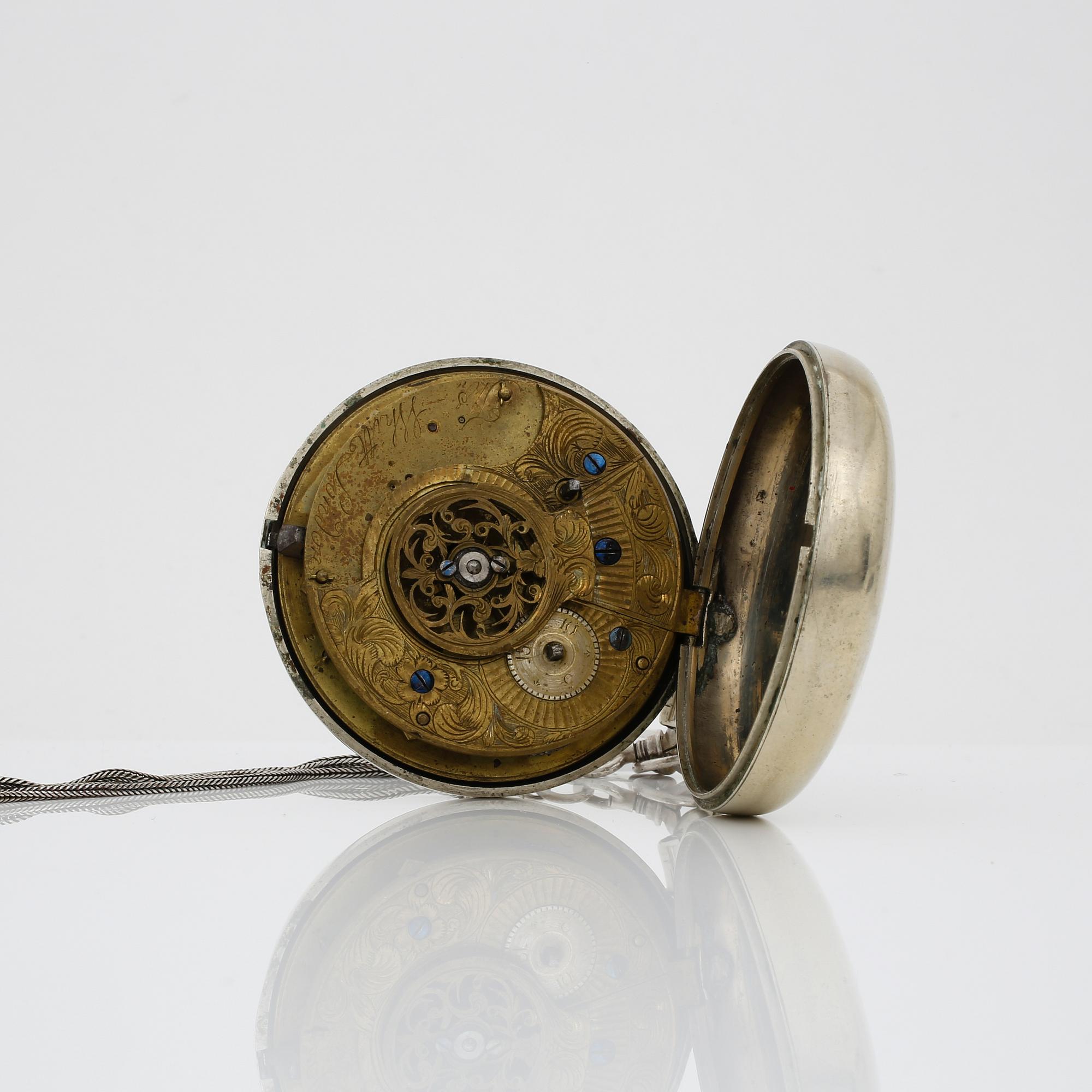 SPINDELUR, silver, Thomas Whitt London, 17/1800-tal.